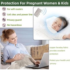 Advanced 39″x43″ Faraday Fabric – Reduce Harmful WiFi, 5G, Bluetooth Signals