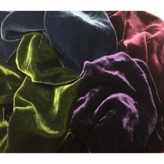 Silk VELVET Victorian Jewels Fabric Sample Set Remnants Lot 6×45″ each