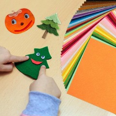 100PCS Colored Felt Sheets – 3.7 X 3.7 Inches & 1Mm Thick Non-Woven Fabric for D