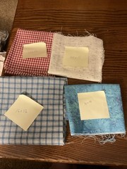 Lot Of Four Remnants Of Fabric. Measurements Are In The Pictures. New.