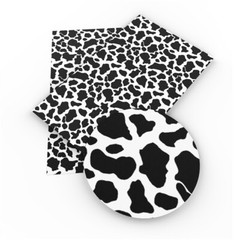 Cow Print FAUX LEATHER SHEET 8″ x 12″ FARM ANIMAL 1068560 LITCHI TEXTURE