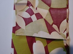 Vtg 70’s Scandinavian Floral Print Fabric Material MCM Flower Power Hippie Heavy