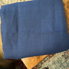 100% Linen Woven Fabric Yarn Dyed Light Indigo Blue Light Weight 58”x82