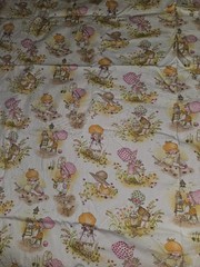 VTG J Manes Lot Of 3 HOLLY HOBBIE HTF Fabric Pieces Various Sizes Read