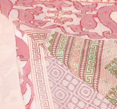 Sushila Vintage Brown Scrap Saree Art Cotton Printed & Embroidered Sari Fabric