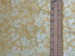 By 1/2 Yd Northcott Yellow Tone on Tone Leaves Flowers Fabric “High Tea For Two”