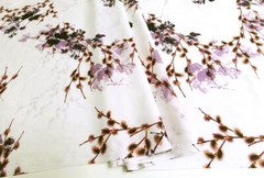 1 yard X 1.4 meter Floral Retro Dress Fabric Material Viscose Rayon