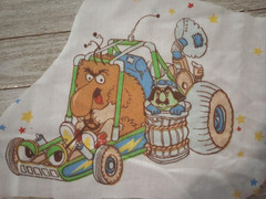 rainbow brite murky lurky fun fabric buggy scrap 8.5 by 6.5 inch 1pc