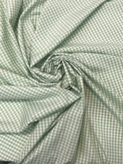 Sage Gingham Checkered 1/8” inch Fabric poly cotton 60” wide By Yard