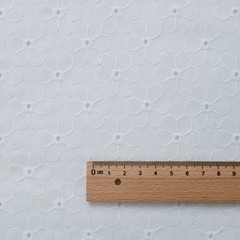 60s Cotton Embroidered Eyelet Lace Fabric 135-145cm Dress Shirt Kids Craft
