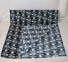 Baltimore Ravens ~ Large Logo Pattern NFL Cotton Fabric 1/4 Yard 9” X 58” New