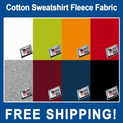 Solid Color 100% Cotton Sweatshirt Fleece Fabric – 60″ Wide – Sold by the Yard