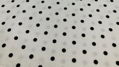 VIP CRANSTON – BLACK 1/4″ POLKA DOTS ON WHITE COTTON – BY THE YARD