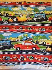 Hot Rods Ride Again Quilt Cotton Fabric 1/2 Yard Race Cars