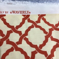 Waverly “Kent Crossing” Coral Trellis Decorator Fabric 56″ x 3.1 yds 100% Cotton