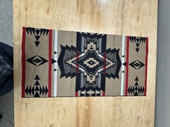 Genuine Pendleton Fabric Remnant Heavy Weight Wool Jacquard Rancho Arroyo Black