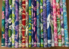 45″ Wide HAWAIIAN PRINT Cotton Blend Fabric By The Yard
