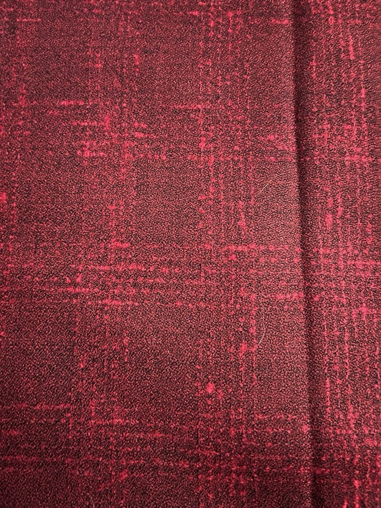 VTG Shades of Red Crimson Woven Linen Blend 60″X40″