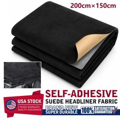 Headliner Automotive Fabric Black Suede with Adhwsive 80×60″ Car Roof Upholstery