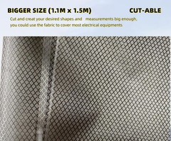 Faraday Fabric 43” x 59” Emf Protection Fabric, Military Grade RFID Shielding