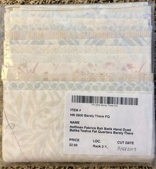 Hoffman Fabrics Bali Batik Fat Quarter Bundle Barely There Hand Dyed 12 Count