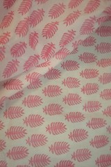 1 of 10 yds Indian Hand Block Print Fabric Cotton Pink Quilt Craft 44″ x 36″ BTY