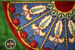 2-60 INCH WIDE 12 DAYS OF CHRISTMAS TREE SKIRT- 100% COTTON FABRIC