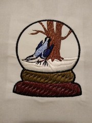 Snow Globe Quilting Blocks, Set #1, Machine Embroidered, 10 Designs, 12 squares