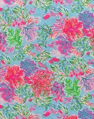 ~ Lilly Pulitzer Fabric Textured Knit – “Cay To my Heart” 18”x30” # 110