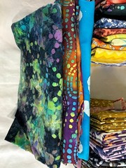 Lot of Batik Cotton Fabric Bundles Precut Squares & Yard Pieces Quilt Craft JoAn