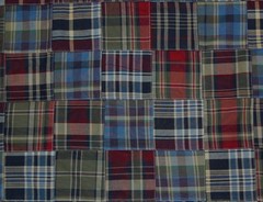 Three Chickadees Cotton Patchwork Madras Fabric Face Mask ~ Rockland County