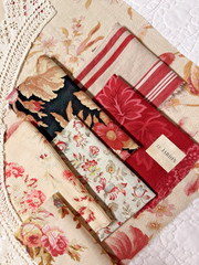 Antique & Vintage French FabricBundle for Slow Stitching or Junk Journals #3