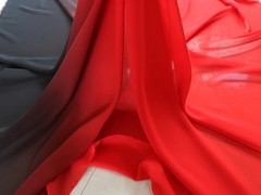 58” Wide Red Black Ombre Chiffon Fabric Stage Dancing Wedding Gradient Chiffon