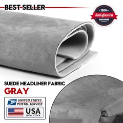 Gray Suede Headliner Fabric Material 80″x60″ Car Interior Roof Liner Upholstery