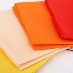 Threadart Fat Quarter Bundles Set – 12 Rainbow/Pastel Solids 100% Cotton Fabric