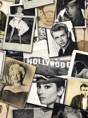 Hollywood fabric Monroe Hepburn Bogart Dean films retro fifties 50s 1950 America