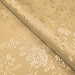 Regal Rose Gold Brocade Jacquard Fabric Satin Upholstery 58″ By The Yard