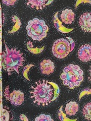 Lot of Fabric, butterfly, sun and moon, dots, multicolor, 7oz