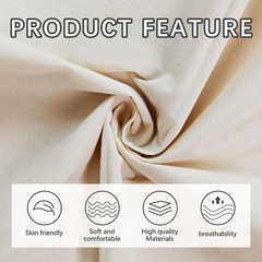 100% Cotton Unbleached Muslin Fabric, 63 Inch X 2.5 Yards by The Yard, Medium &