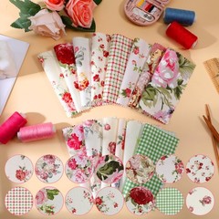 42Pcs Pink Charm Packs for Quilting, 100% Cotton Fabric Squares 5 x 5Inch