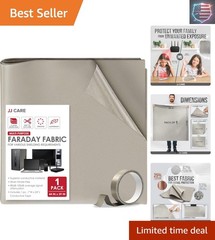 Faraday Fabric [Pack of 1, 44″ x 39″ Faraday Cloth + 1″ x 24″ Long Faraday Ta..,