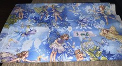 Glitter Flower Fairies Fabric Michael Miller, Estate Of Cicely Mary Barker 2 Yds