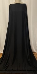 100% Heavyweight Black Matte Silk Habotai Luxury Fabric By The Yard 45″Wide