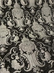 Drapery and Upholstery Chenille Fabric By the Yard Elegant Damask Pattern 58″ w