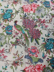 5 Yard Hand Block Print Handmade Cotton Indian Natural Sanganeri Print Fabric