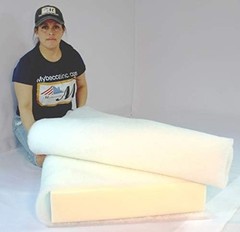36-Inch Wide Polyester Quilt Batting, 5 Yards, White, Upholstery Grade