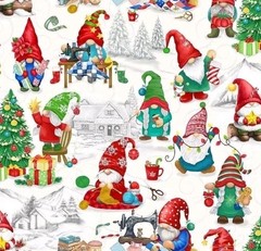 Timeless Treasures – Christmas Quilting Gnomes – Quilting And Crafting Fabric