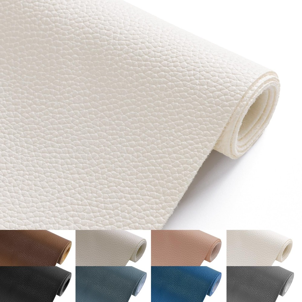 Faux Leather Fabric, 55″ W 1.15MM Thicken Marine Vinyl Upholstery Fabric by T…