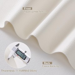Faux Leather Fabric, 55″ W 1.15MM Thicken Marine Vinyl Upholstery Fabric by T…