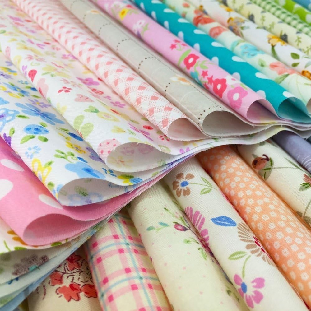 Assorted Precut 12×12 Floral Cotton Fabric Squares – 60pcs for Quilting & Crafts